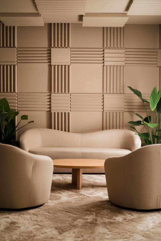 Textured floors and walls create sensory maze.