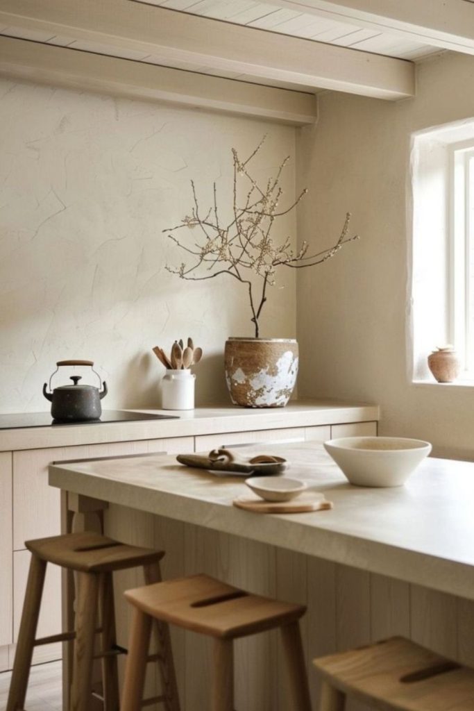 Textured plaster walls with iridescent old-world charm.