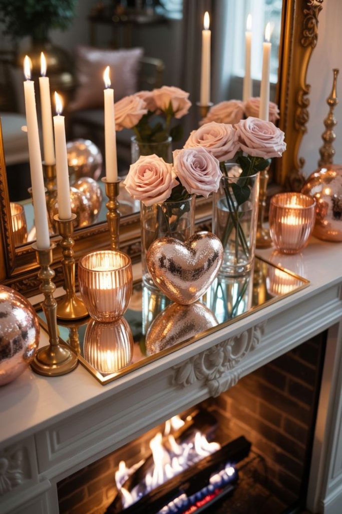 Antique cherubs perched amid cozy decor.