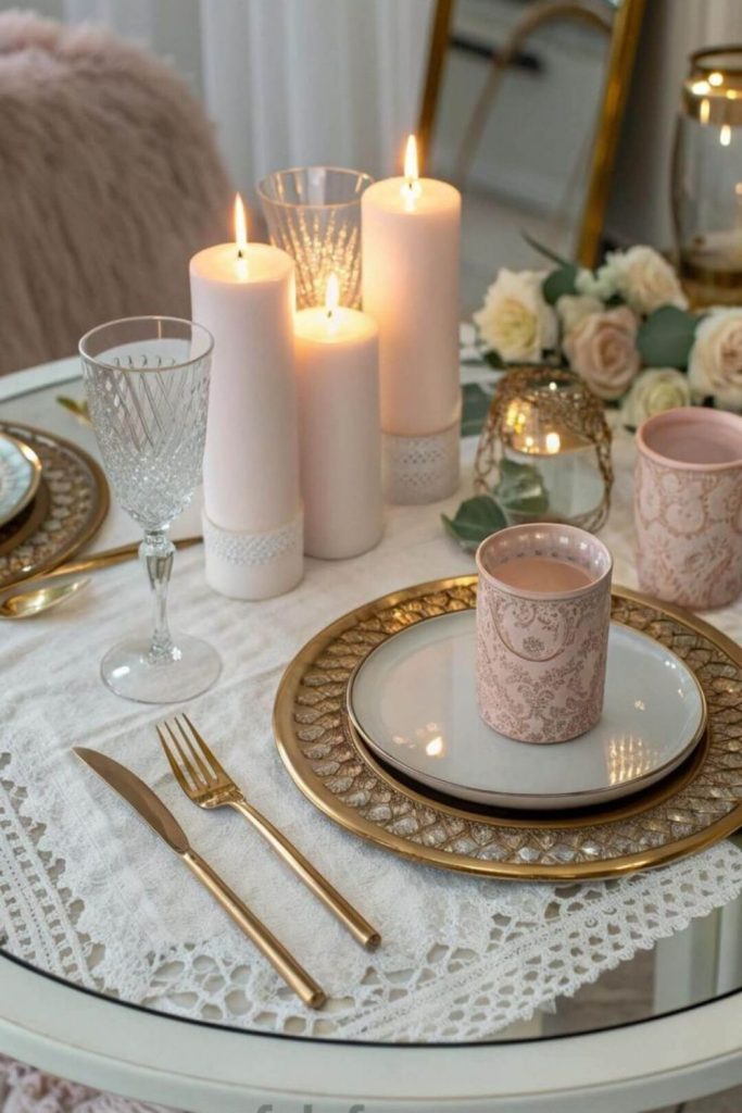 Japandi style round coffee table decor