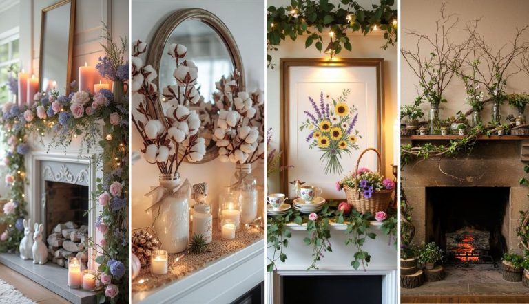 30 Spring Mantel Decorating Ideas