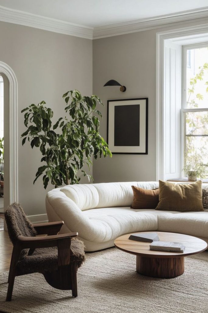 Angled couches dynamic flowing seating design