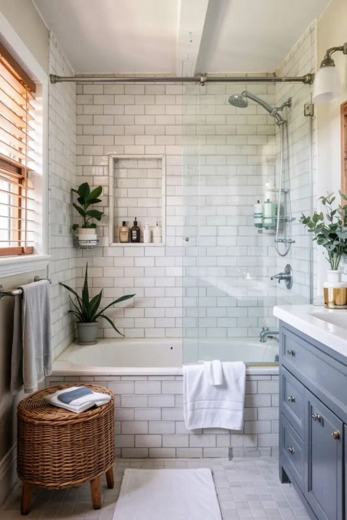Cool porcelain sleek bath space
