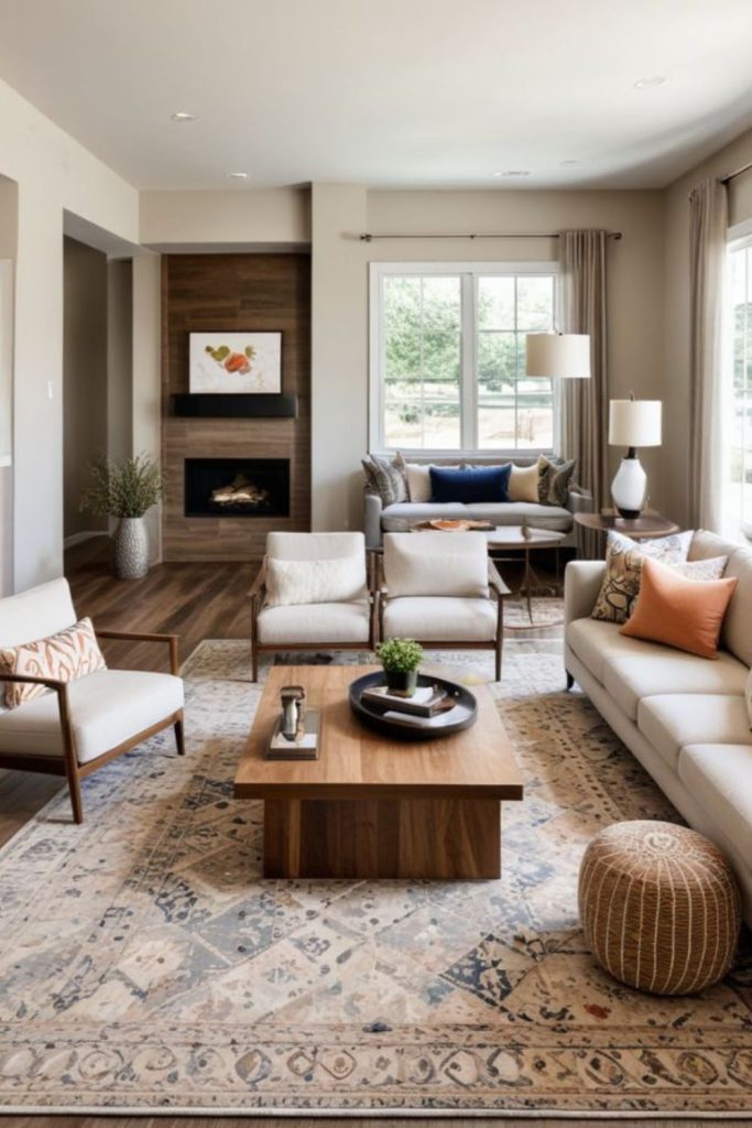 Asymmetrical offset seating stylish irregular arrangement