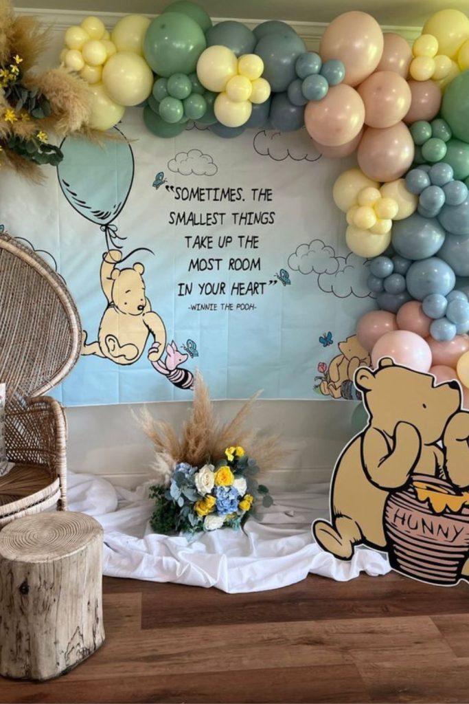 Balloon cloud story corner display.