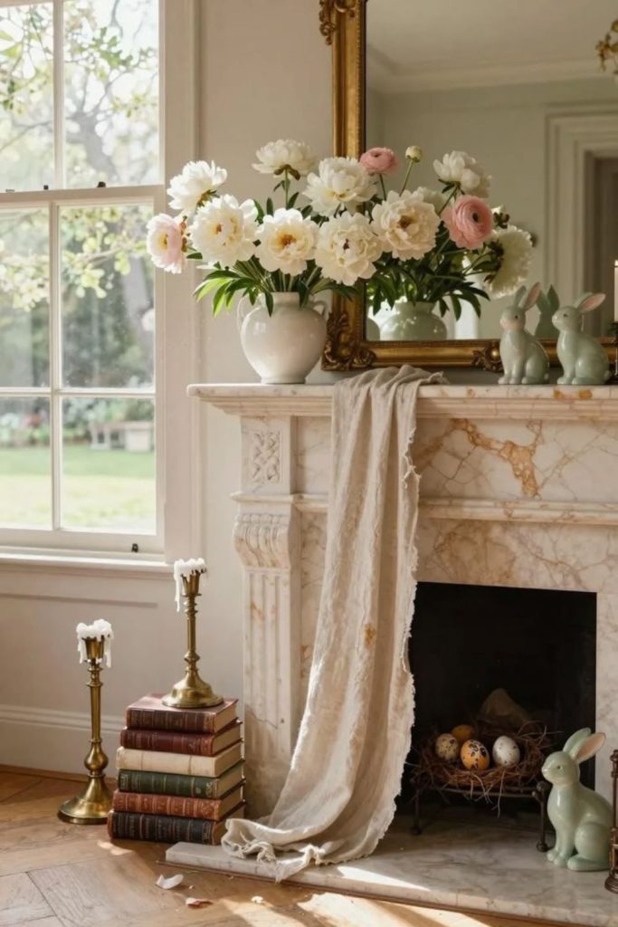 Flowing linen with wildflower arrangements