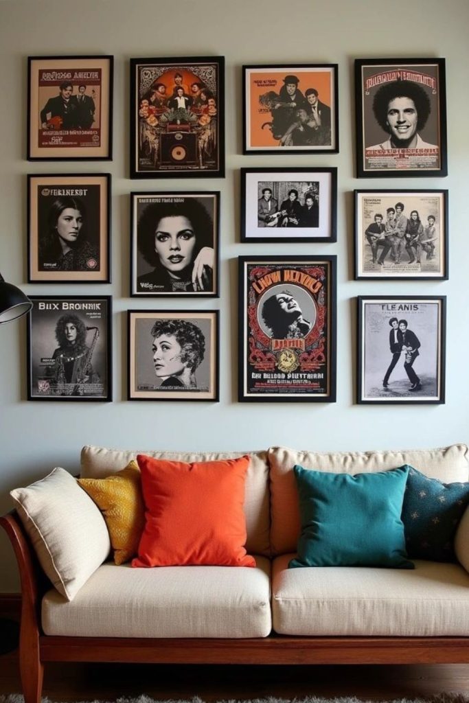 Vintage film stills arranged cinematic style.