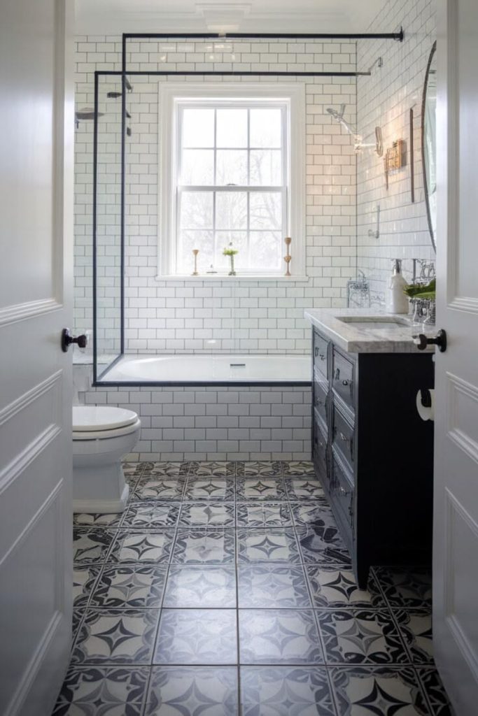 Tribal etched concrete for edgy vibe