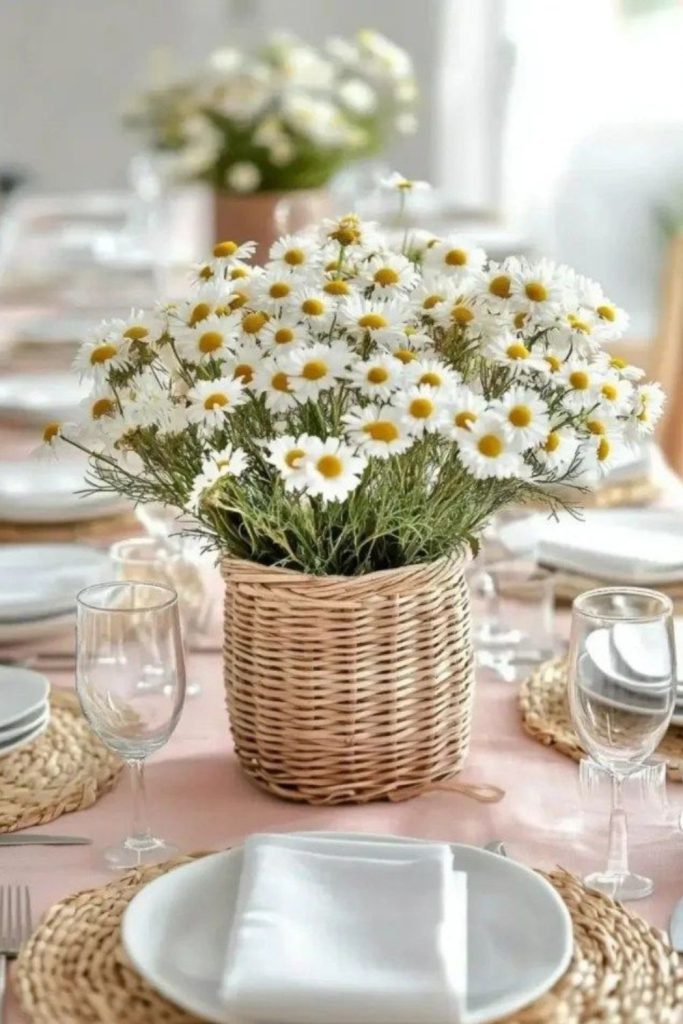 Daisy nest spring table styling
