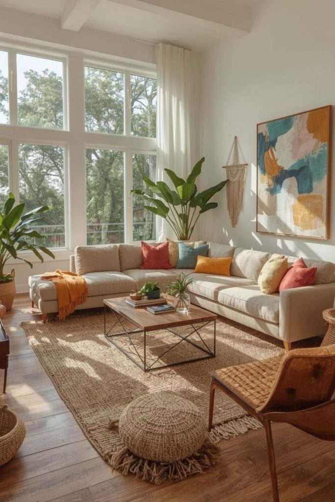 Diagonal angled furniture playful dynamic layout