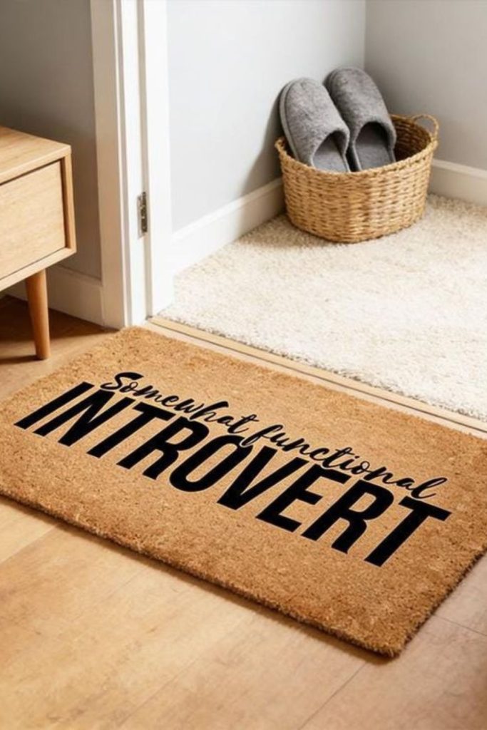 Quirky doormats welcome guests playfully