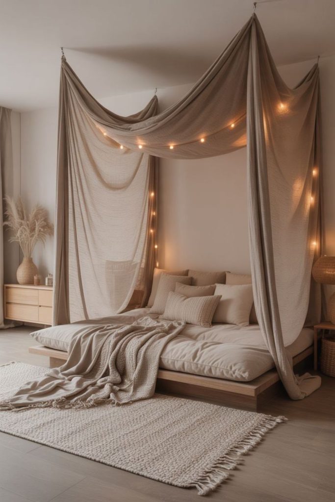 Hanging soft fabric panels gracefully