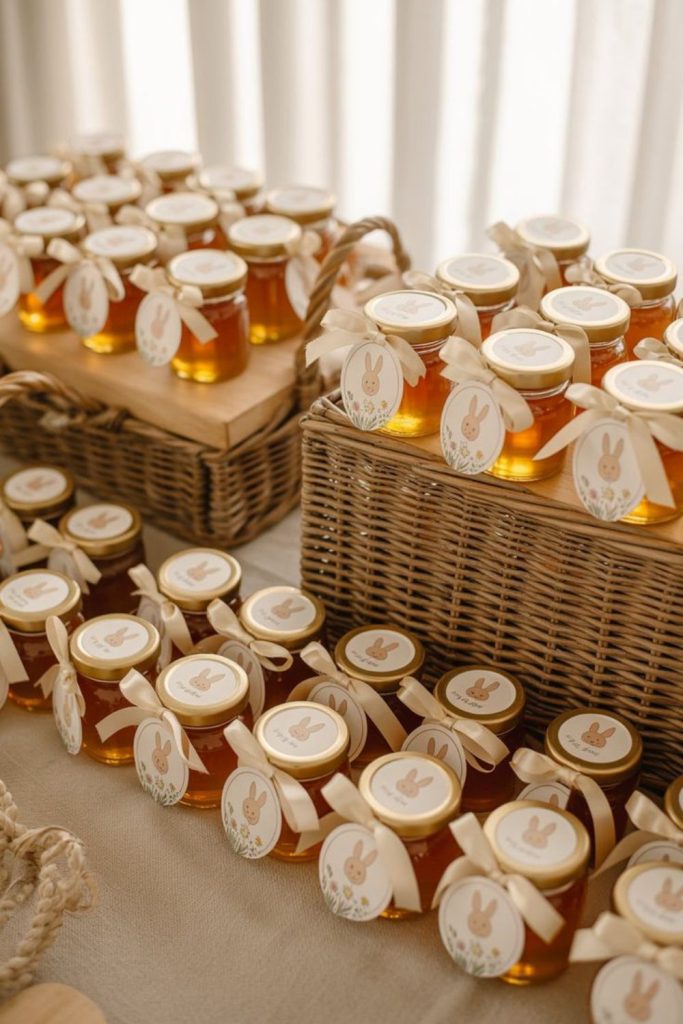 Farewell honey gift basket station.