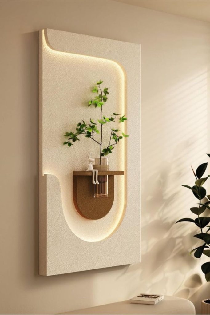 3D objects combined with flat prints.