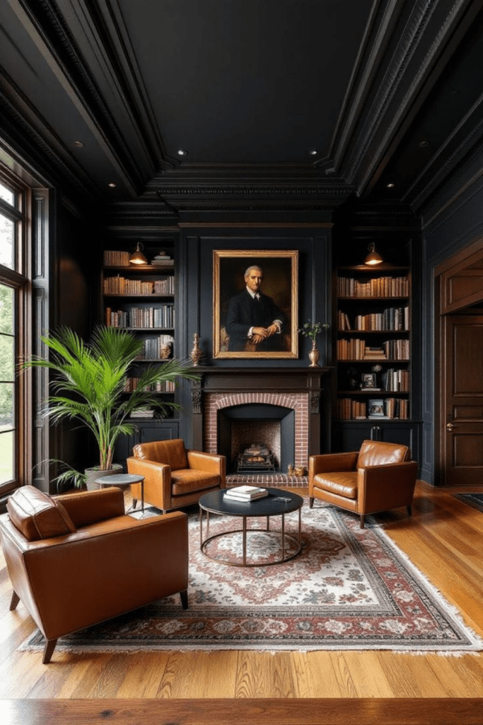 Classic colonial dark wood interiors