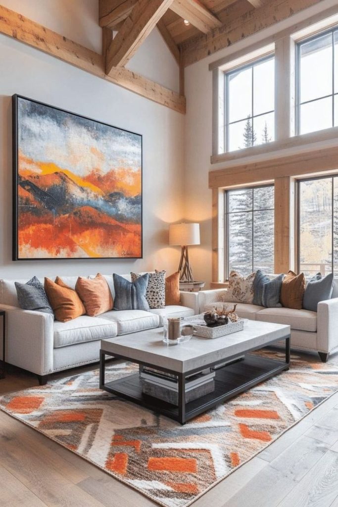 Grid aligned furniture structured modern design