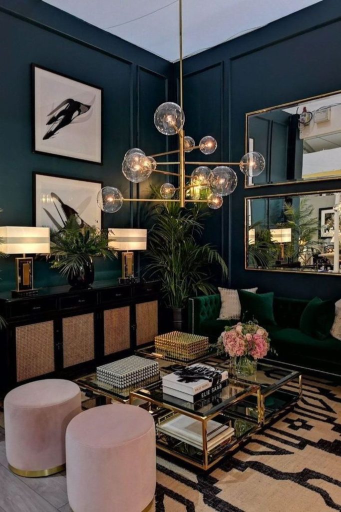 Luxurious glamorous Hollywood style interior