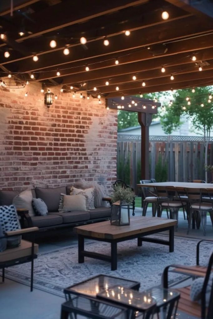 Industrial edge lounge with metallic accents