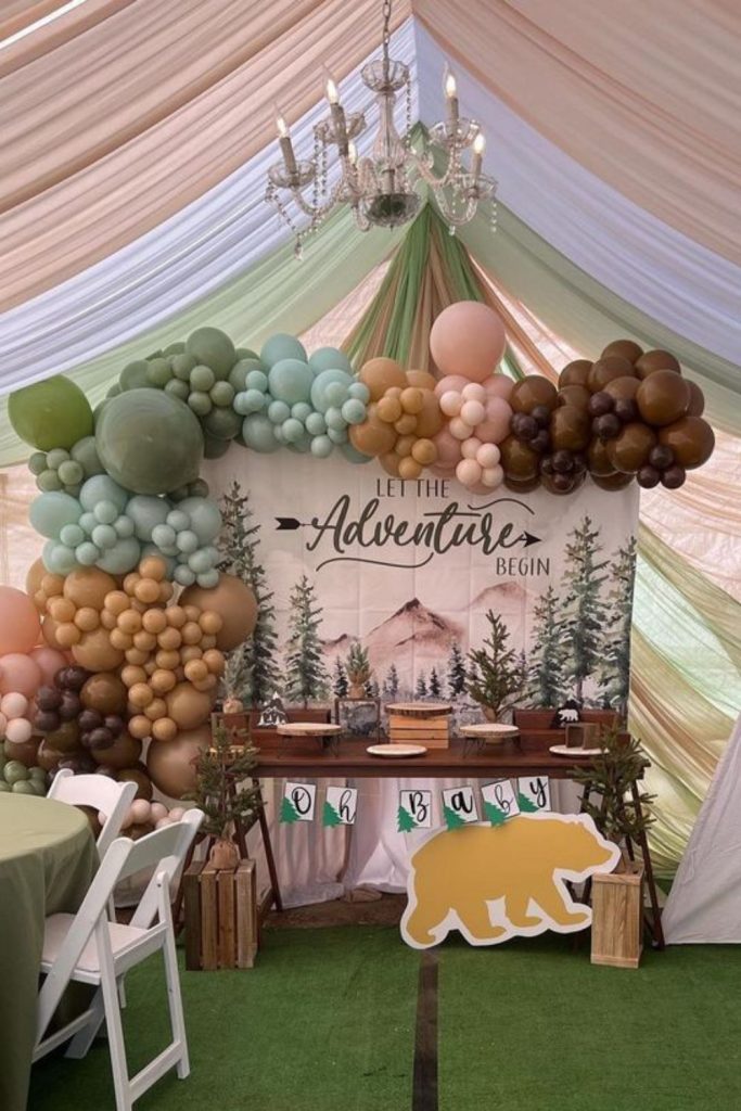 Little explorer outdoor adventure baby shower.