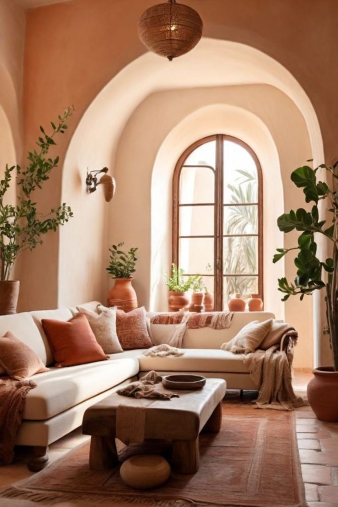 Warm Mediterranean sunlit courtyard