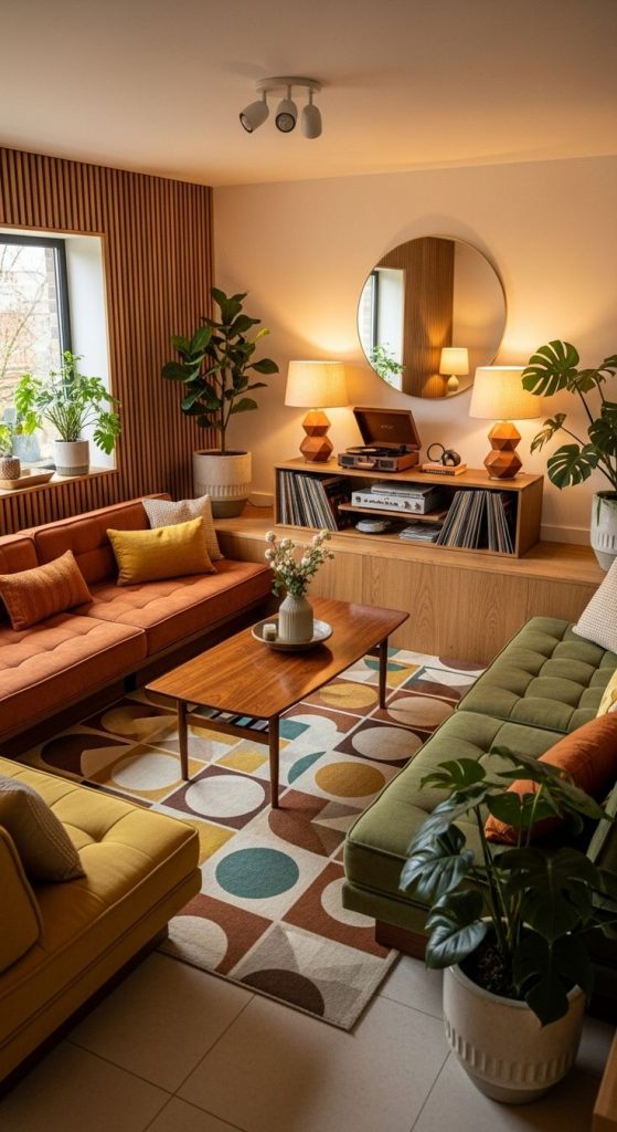 Retro midcentury modern stylish furniture