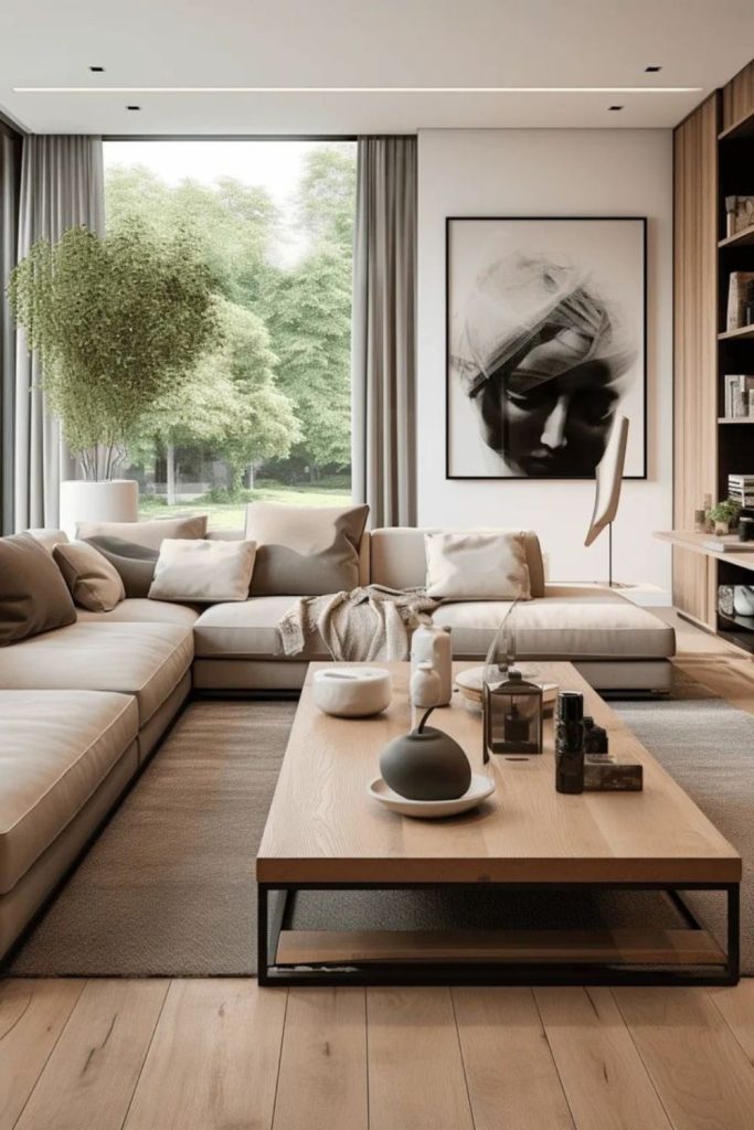 Minimalist floating squares geometric clean layout