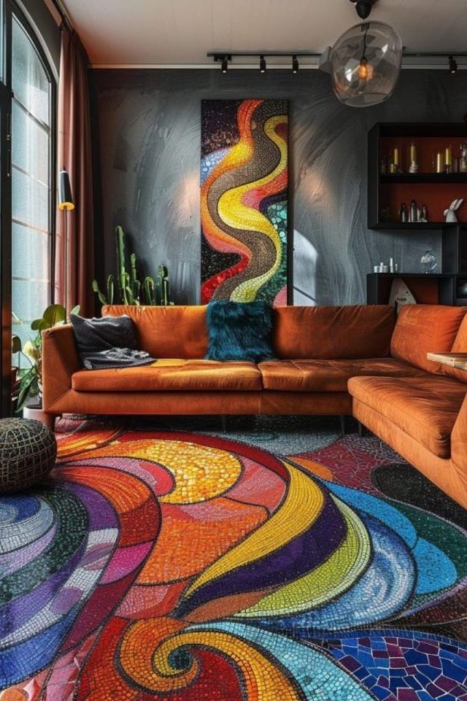 Colorful mosaic patterned home decor