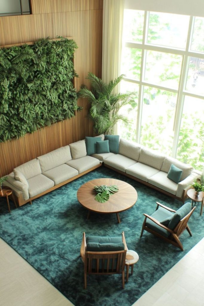 Multipurpose sofa zones flexible functional arrangement