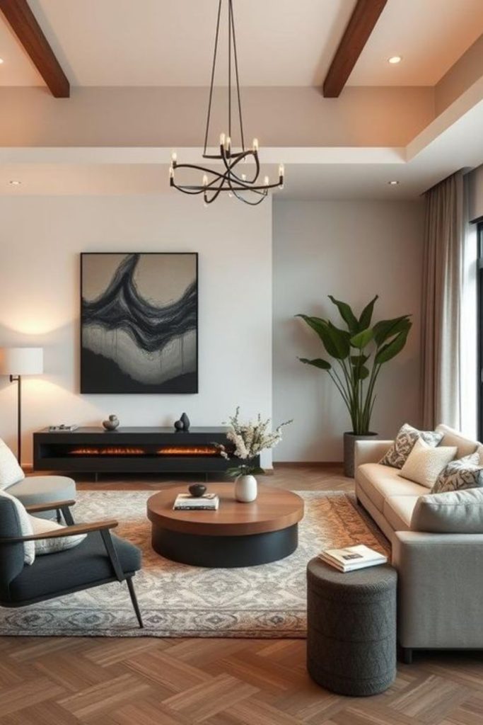 Offset parallel sofa chair dynamic layout