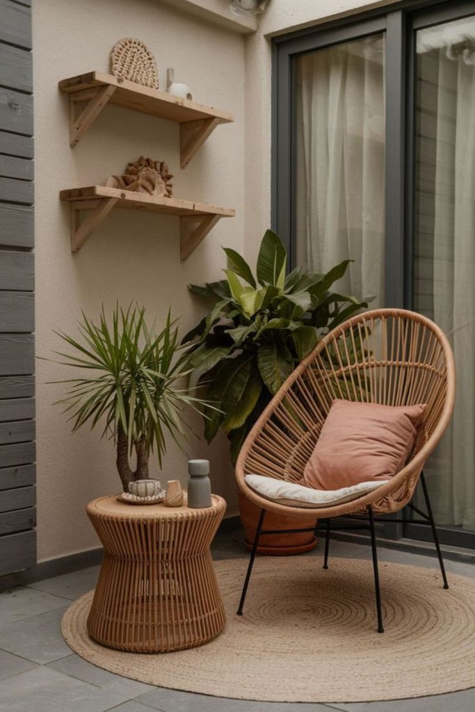 Metallic decor introducing shimmer and depth.