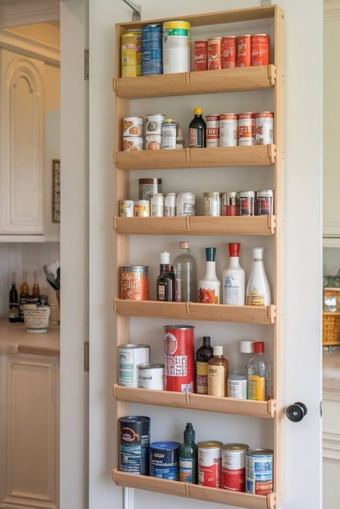 Over-door storage pockets for wraps