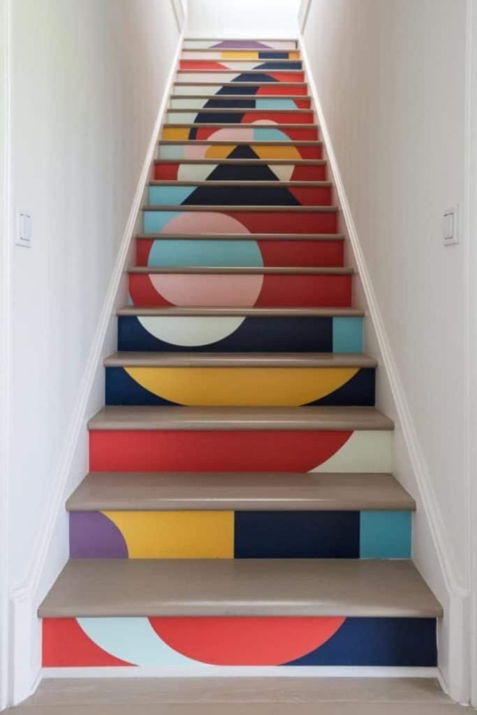 Colorful stair risers catch attention