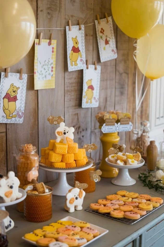 Milk and cookies bar setup.