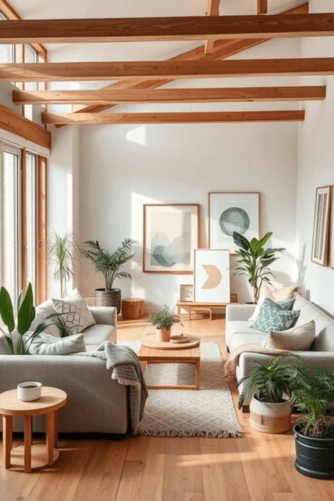 Minimalist Scandinavian bright airy space