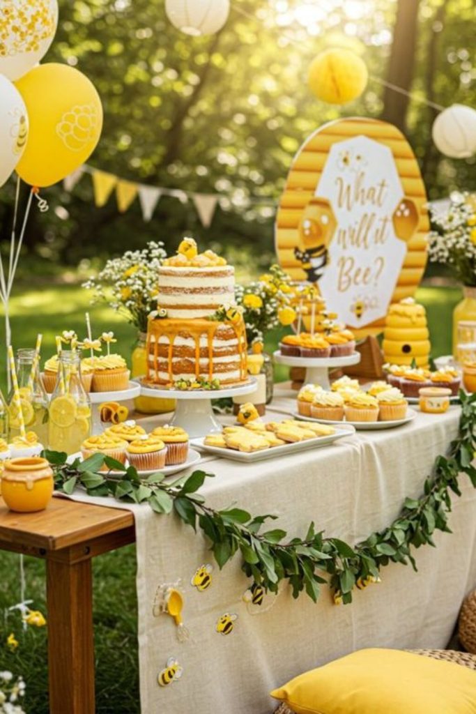 Sunshine lemonade themed summer baby shower.