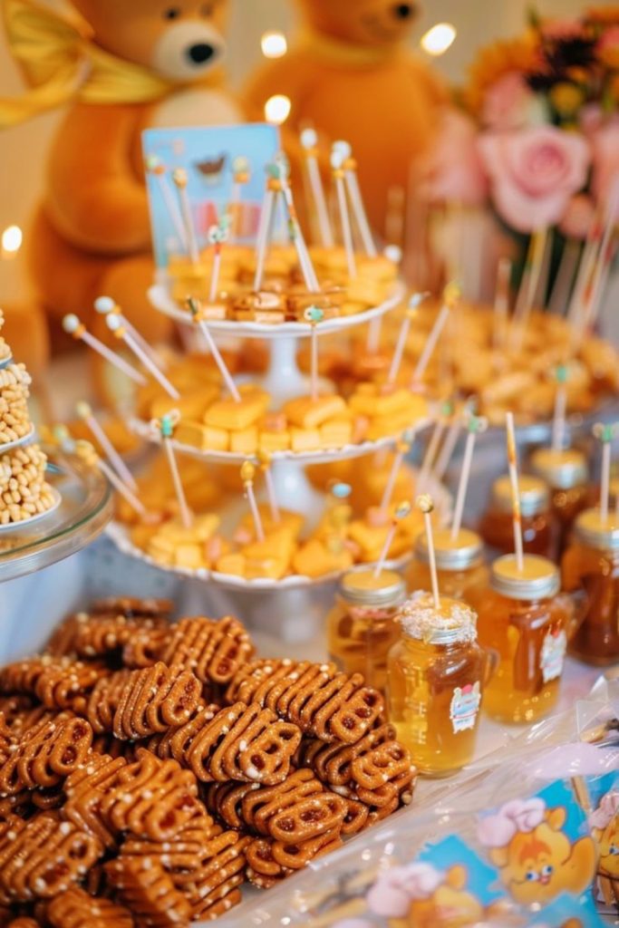 Sweet treat tasting table setup.