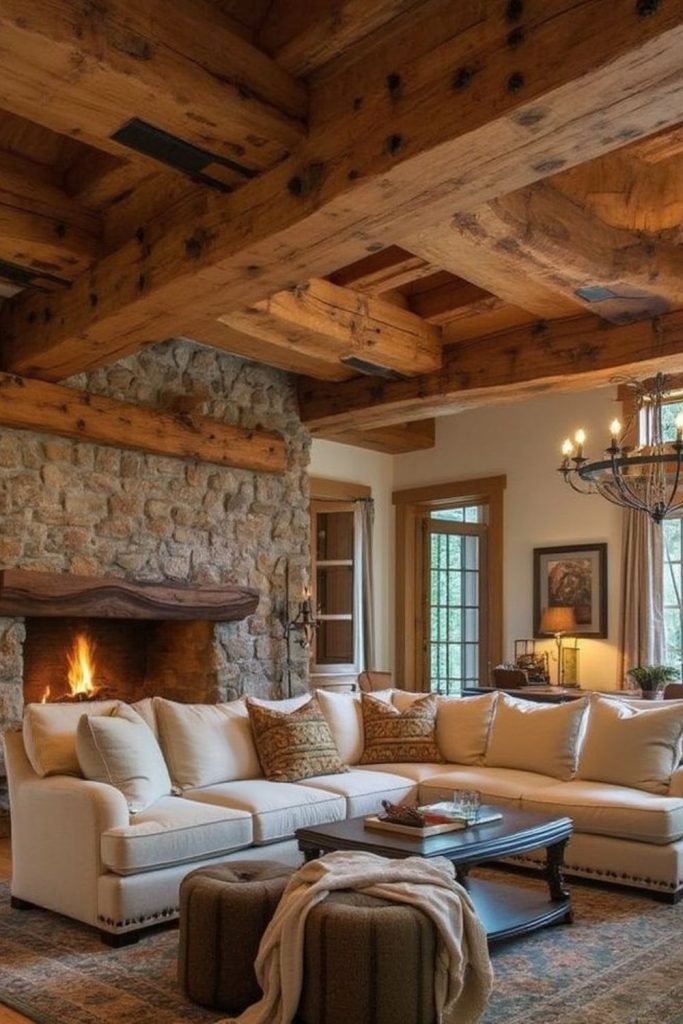 Rustic space with timber beams