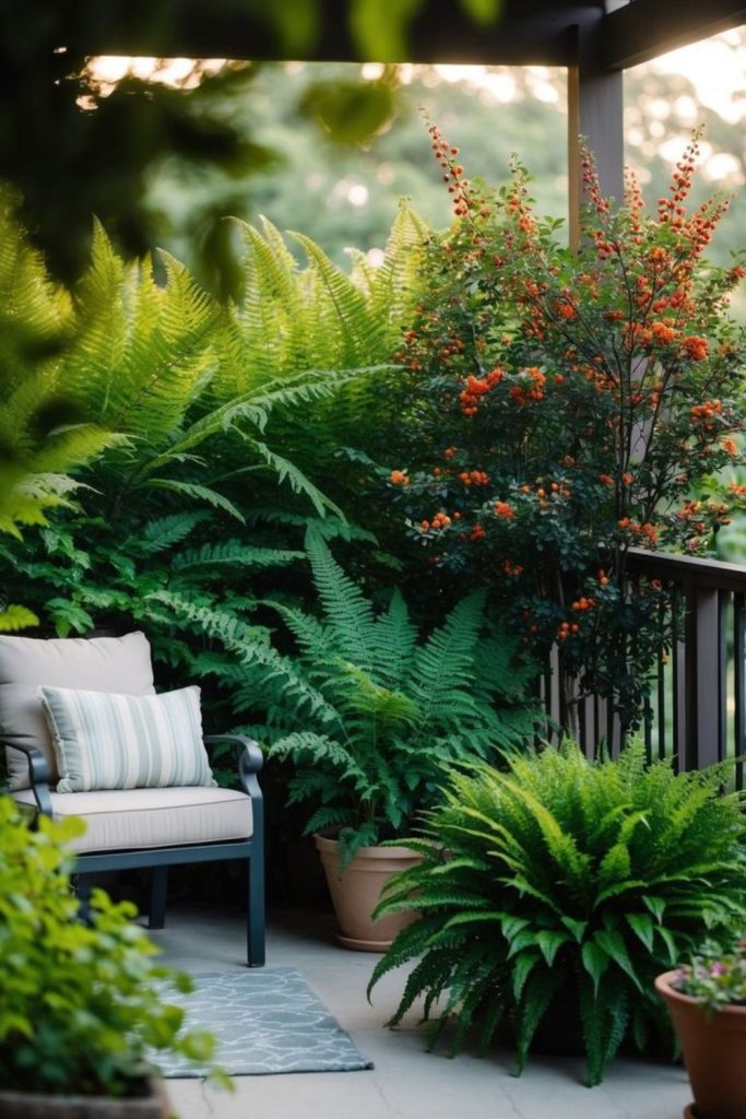 Twilight fern sanctuary with lush greenery