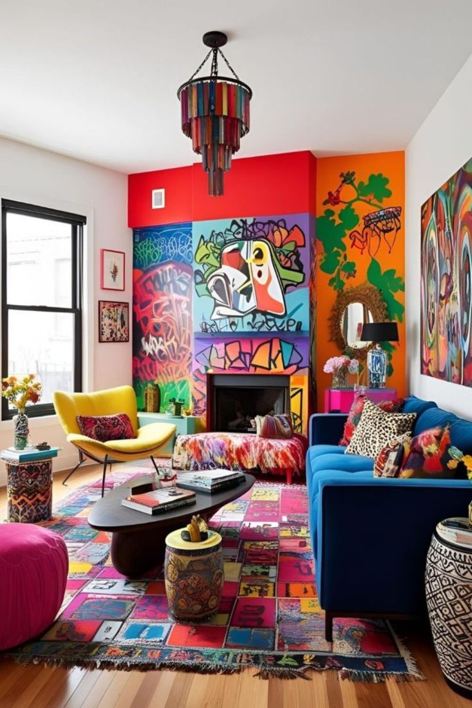 Street art inspired creative interior