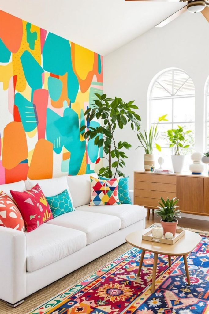 Playful decals brighten dull walls