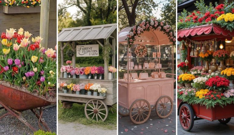 30 Beautiful Flower Cart Ideas