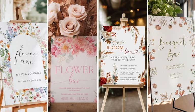 32 Flower Bar Sign Ideas