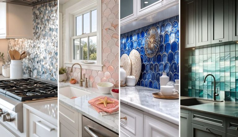 32 Sea Glass Backsplash Kitchen Ideas