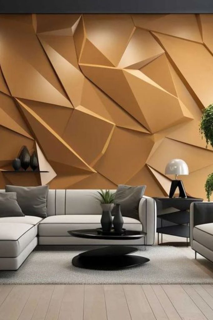 Three dimensional geometric wall panels.