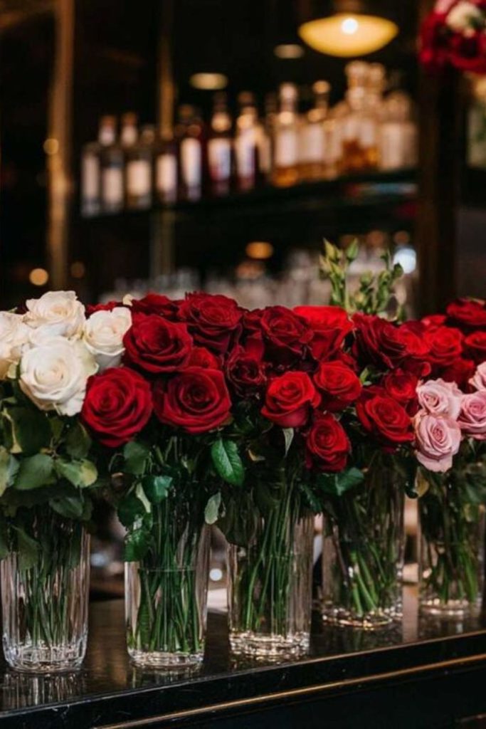 Black and gold luxury bloom display.