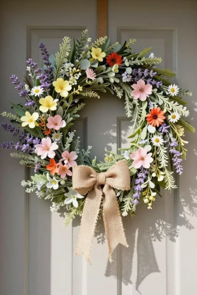 Exploding mini blooms on circular hoop