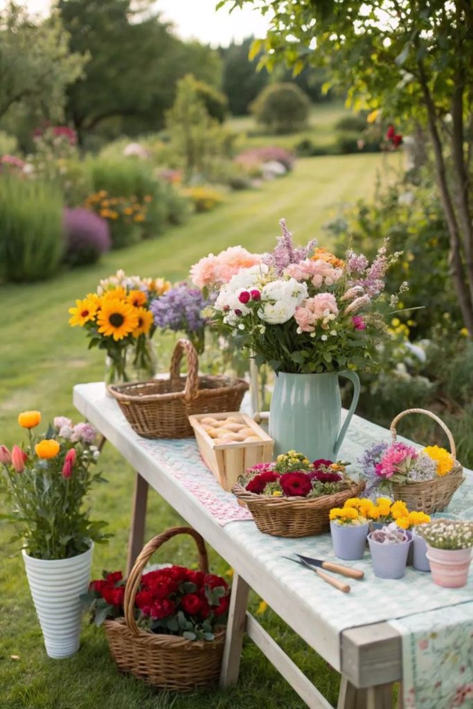 Daisy field simple garden bridal decor