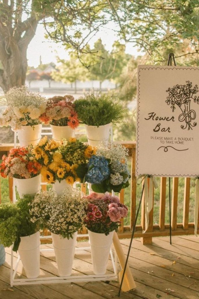 Desert themed cactus bloom bar.