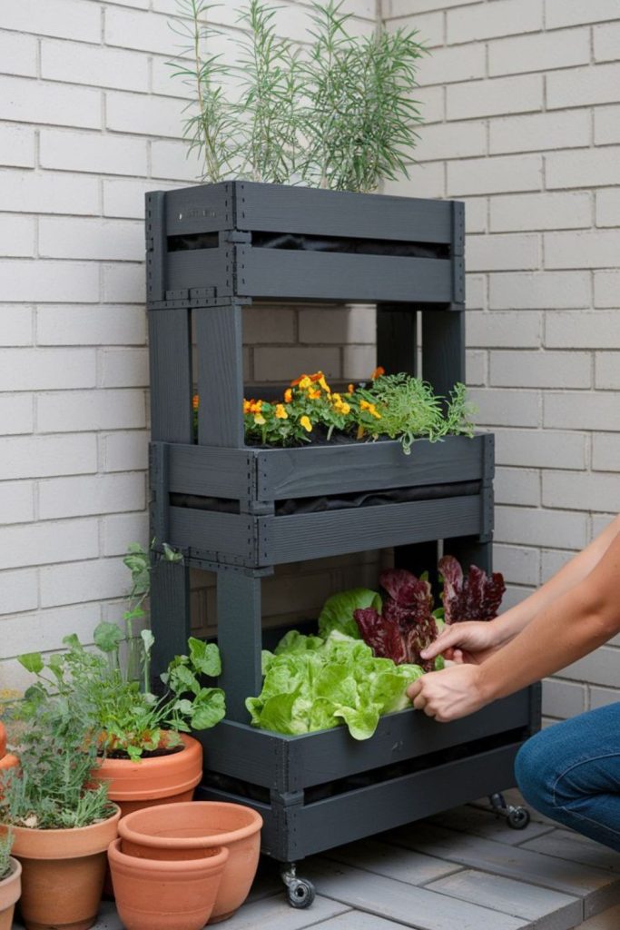 Drawer planter rustic garden design