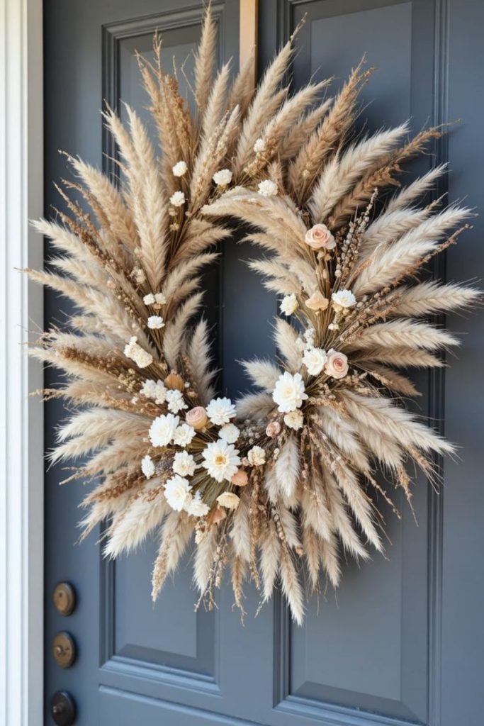 Dyed feathers arranged in airy cluster